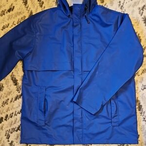 Lands' End Men's Vibrant Blue Raincoat